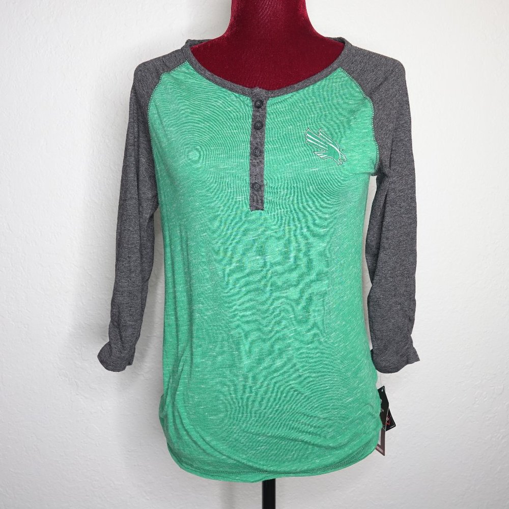 Colosseum Falcons Tshirt Women M Green Gray